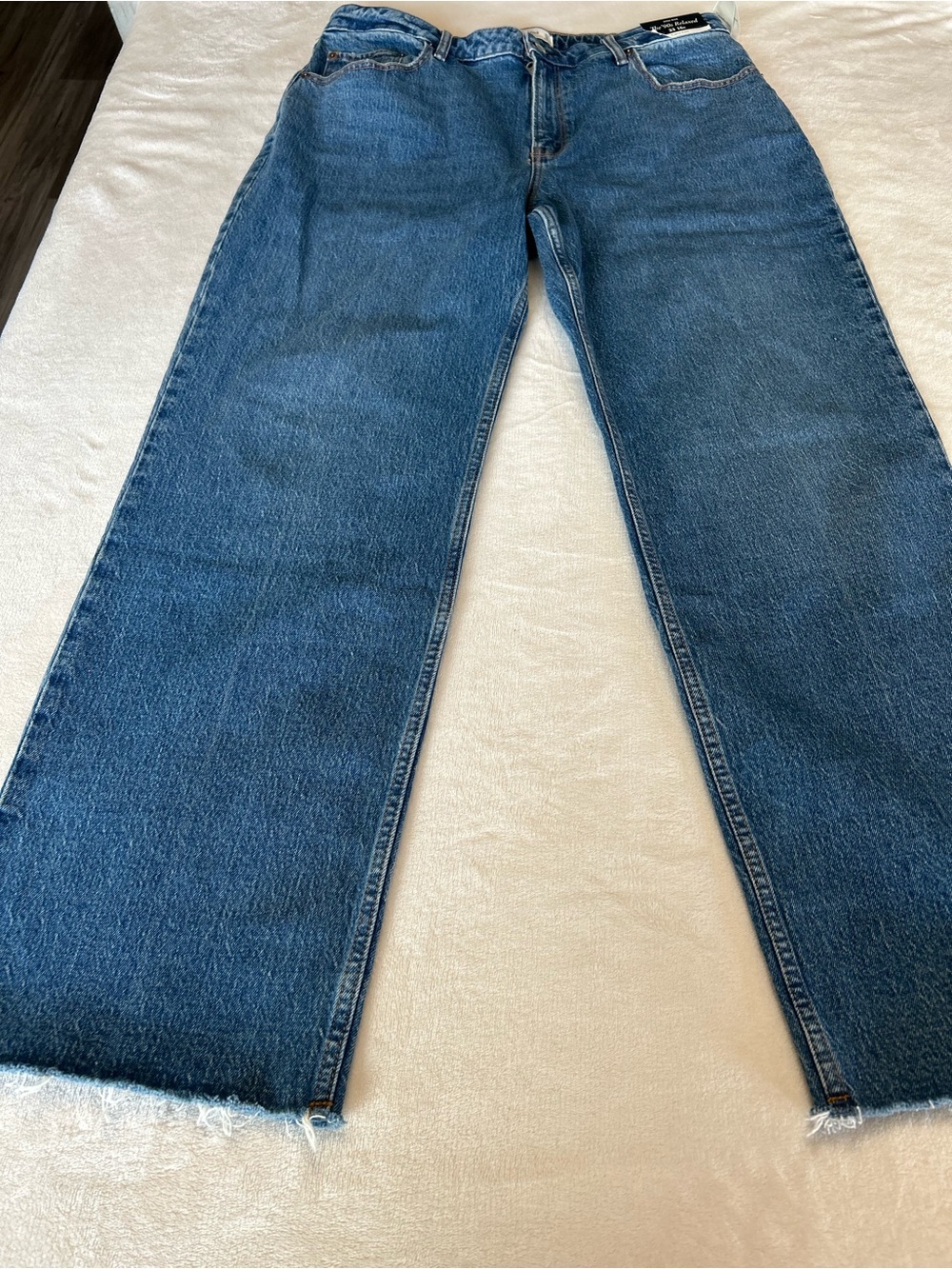 Abercrombie & Fitch The 90s Relaxed Curve Love Blue Jeans Women’s Sz 33/16R New